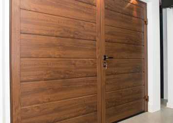 wooden sectional garage door
