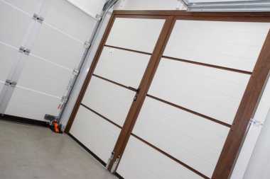 side hinged garage door