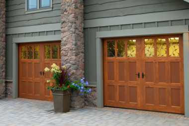 side hinged traditional garage doors